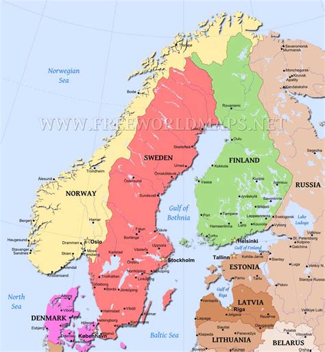 map of the nordic countries.